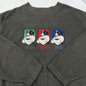 Vintage 90s Big Dogs Big Logo Fleece Sweatshirt Gray Men's Crewneck Size L/XL